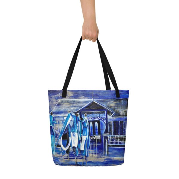 Blue Moko 3AM | Large Tote Bag - Image 5