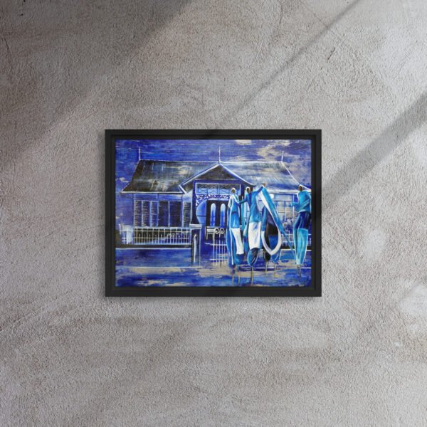 Blue Moko 3AM | Framed canvas - Image 2