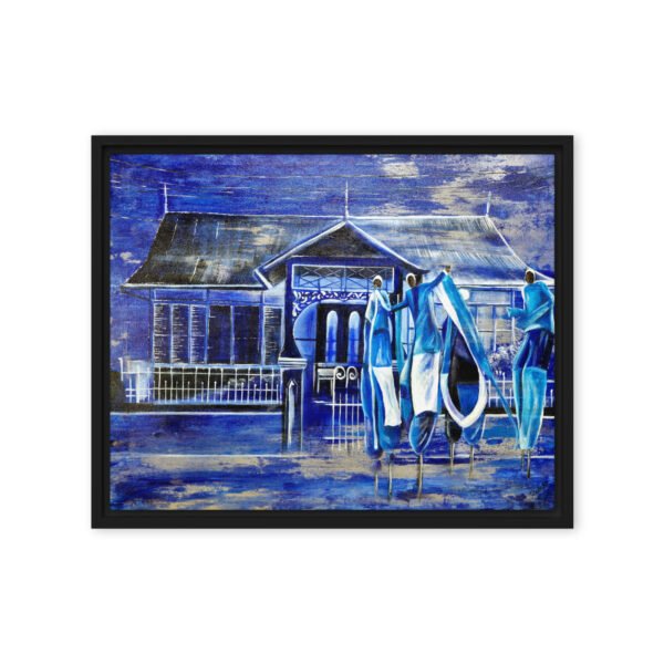 Blue Moko 3AM | Framed canvas - Image 13