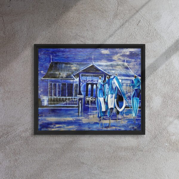 Blue Moko 3AM | Framed canvas - Image 3