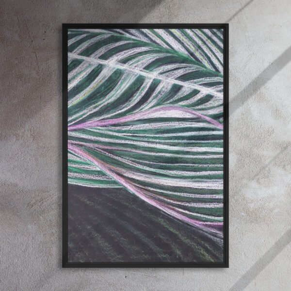 Colour, Lines and Nature BL-B | Framed canvas