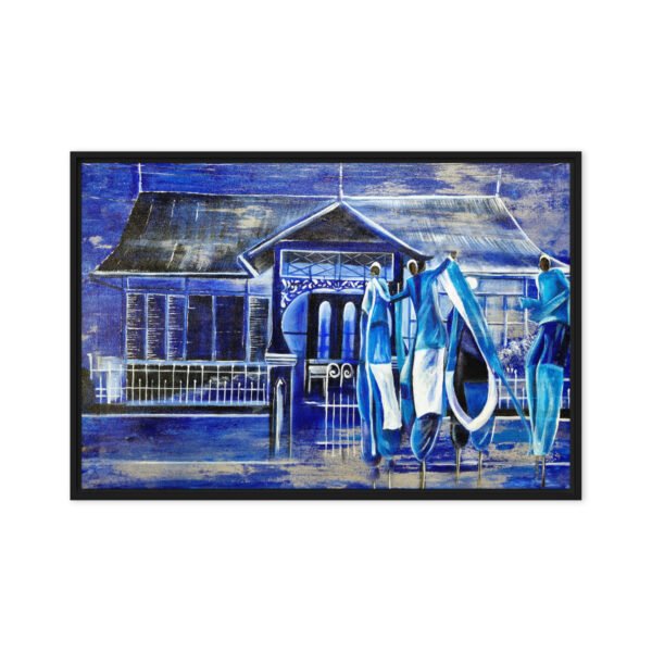 Blue Moko 3AM | Framed canvas - Image 15