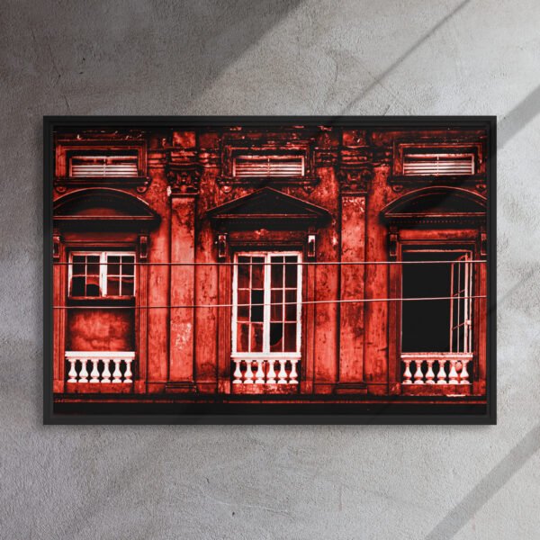 Red House P1 - Framed Canvas Print