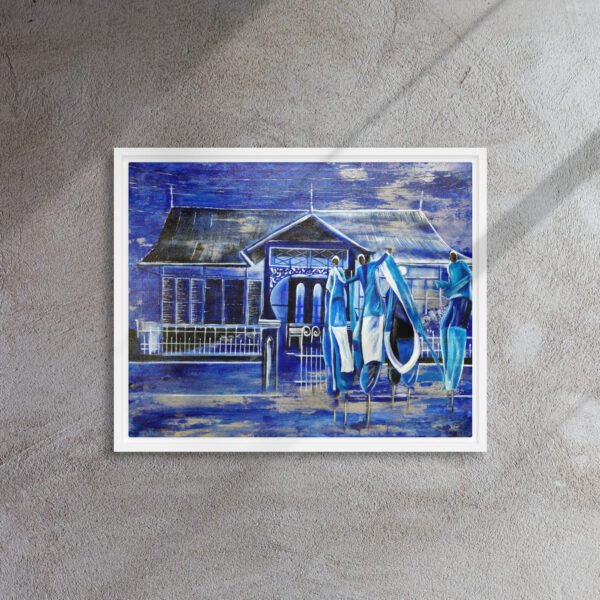 Blue Moko 3AM | Framed canvas - Image 7