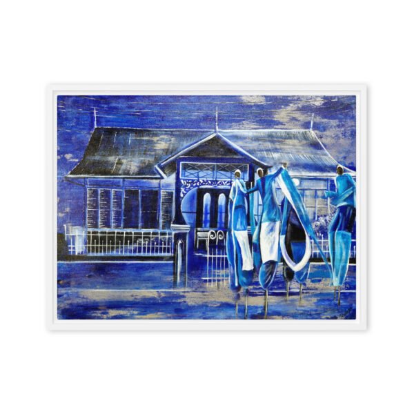 Blue Moko 3AM | Framed canvas - Image 9