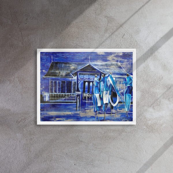 Blue Moko 3AM | Framed canvas - Image 8