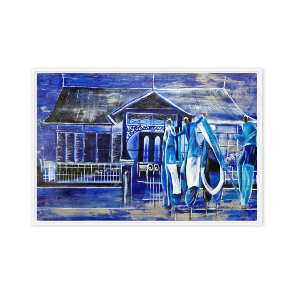Blue Moko 3AM | Framed canvas - Image 11